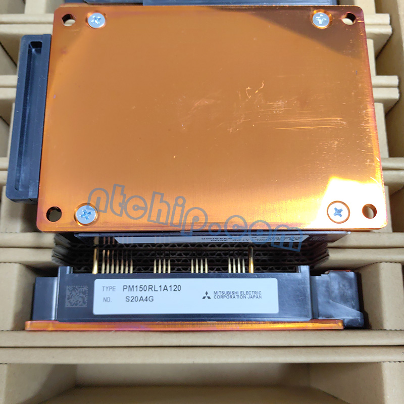 The bottom of the PM150RL1A120 IGBT module is gold